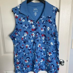 Croft & Barrow tank top with collar